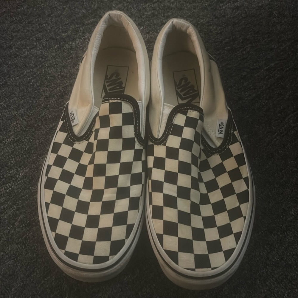 Black and White checkered Vans